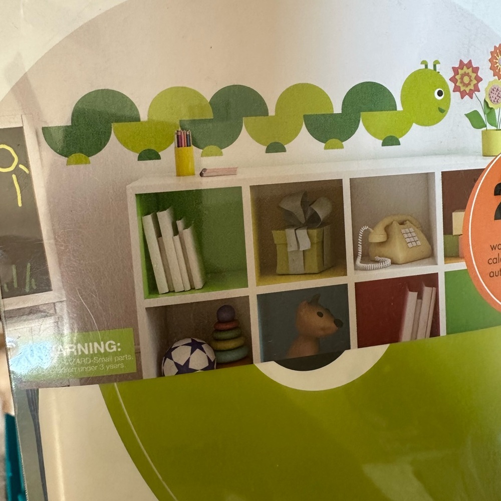 Bookworm Green Insect Wall Decal - Picture 3 of 6